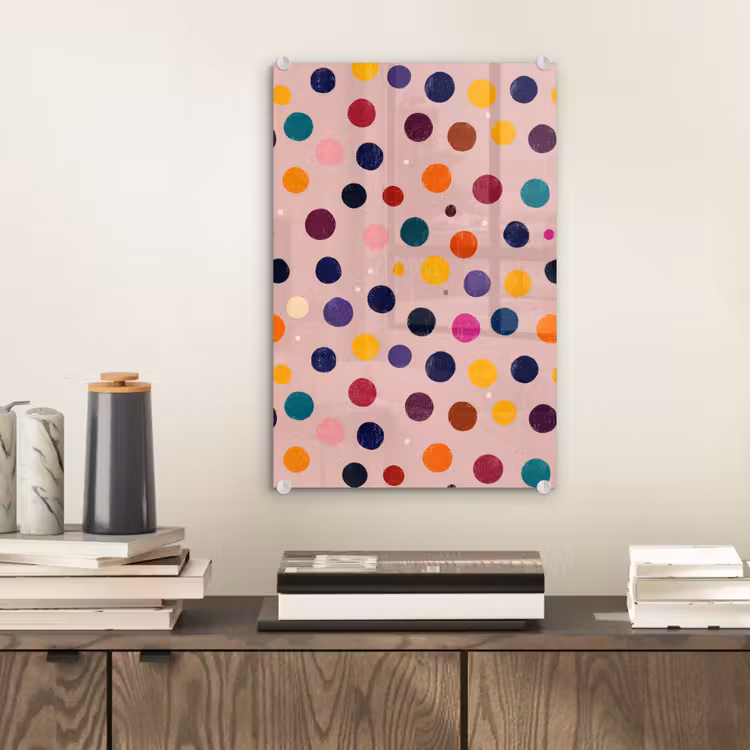 Glas schilderij - Cirkels - Patroon - Kleurrijk — 2