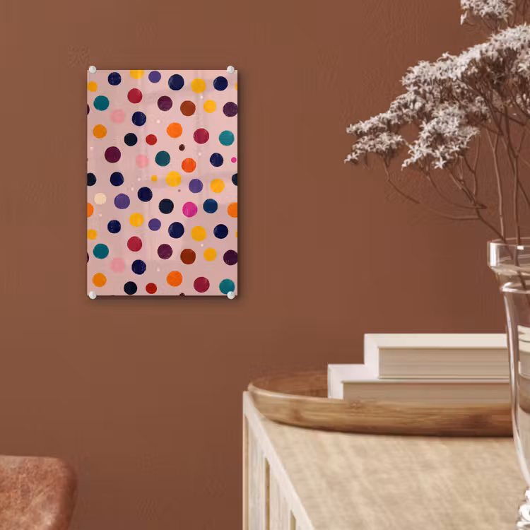 Glas schilderij - Cirkels - Patroon - Kleurrijk — 6