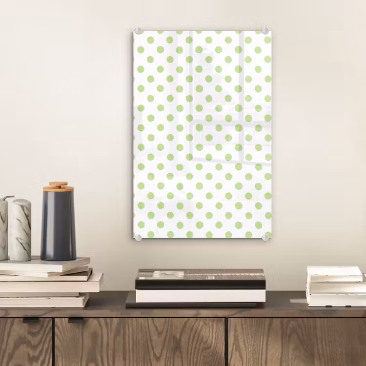 Glas schilderij - Dots - Klassiek - Groen — 2