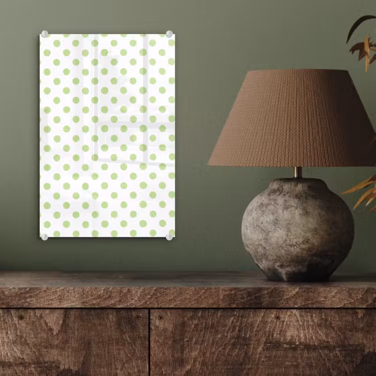 Glas schilderij - Dots - Klassiek - Groen — 4