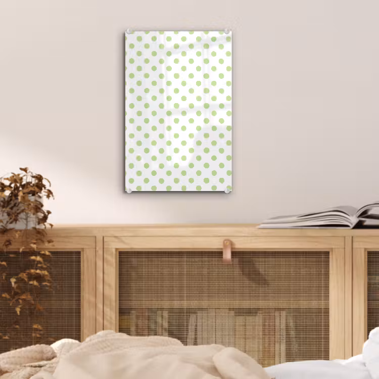 Glas schilderij - Dots - Klassiek - Groen — 5