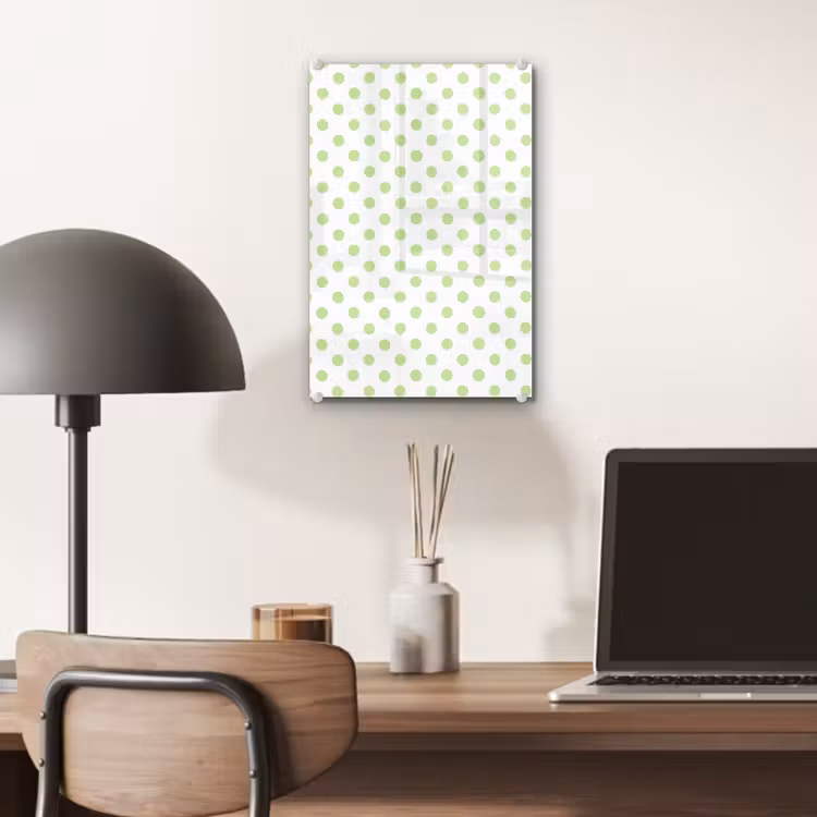 Glas schilderij - Dots - Klassiek - Groen — 7