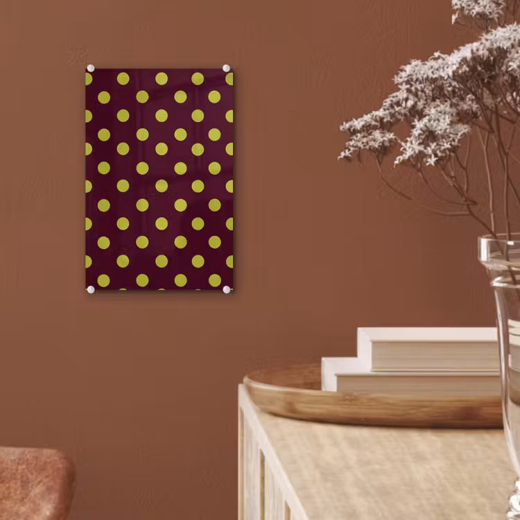 Glas schilderij - Klassiek - Stippen - Groen — 6