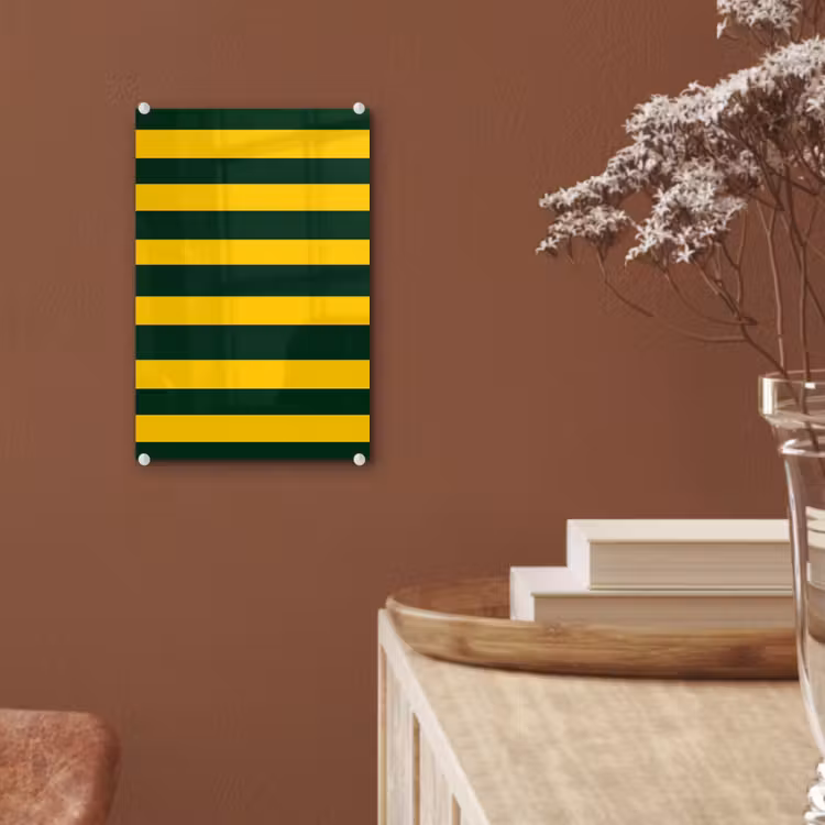 Glas schilderij - Klassiek - Strepen - Groen — 6