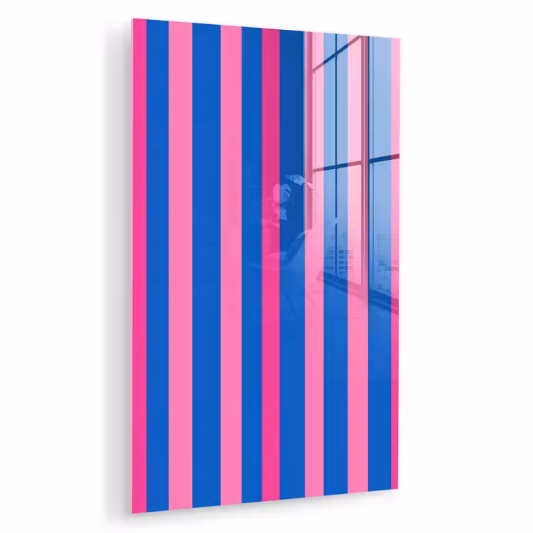 Glas schilderij - Modern - Optisch - Roze — 1
