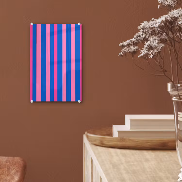 Glas schilderij - Modern - Optisch - Roze — 6