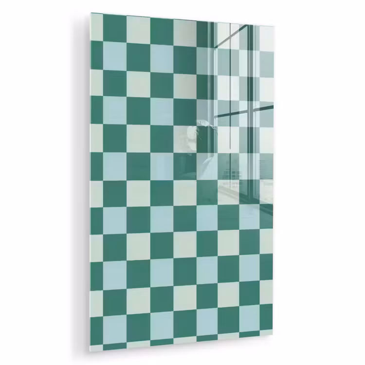 Glas schilderij - Schaak - Klassiek - Groen — 1