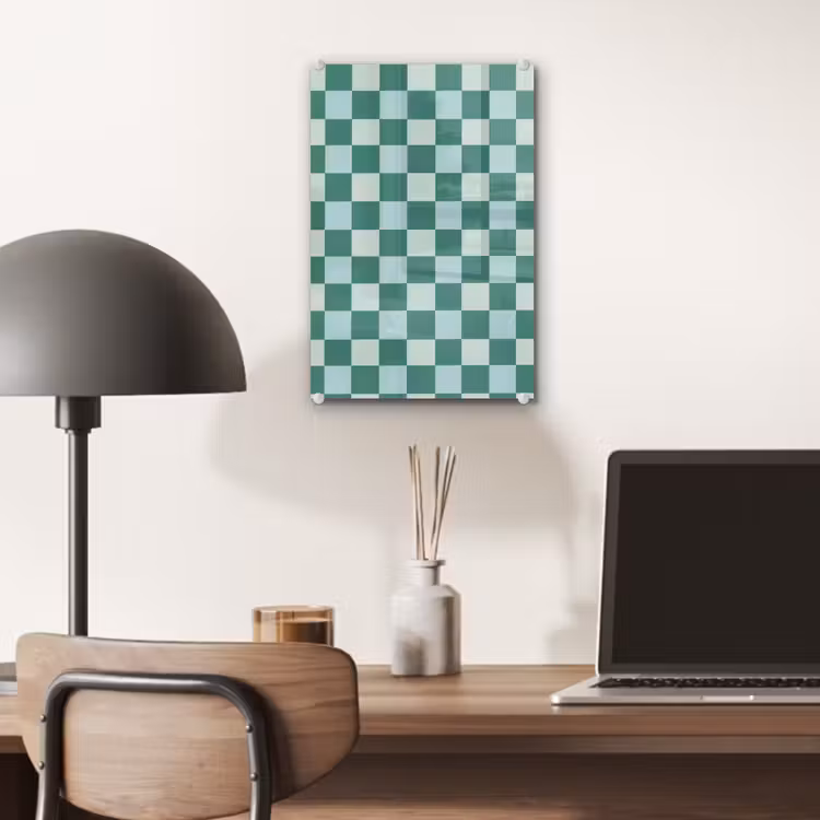 Glas schilderij - Schaak - Klassiek - Groen — 7