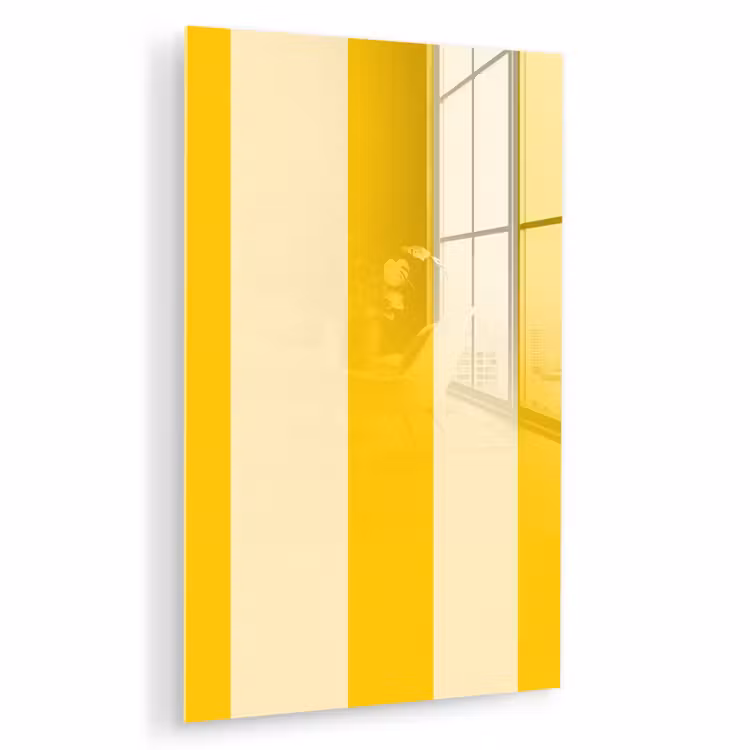 Glas schilderij - Strepen - Klassiek - Geel — 1
