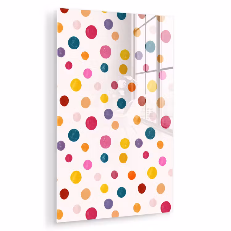 Glas schilderij - Cirkels - Speels - Kleurrijk — 1