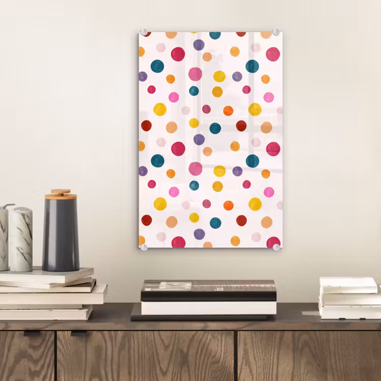 Glas schilderij - Cirkels - Speels - Kleurrijk — 2
