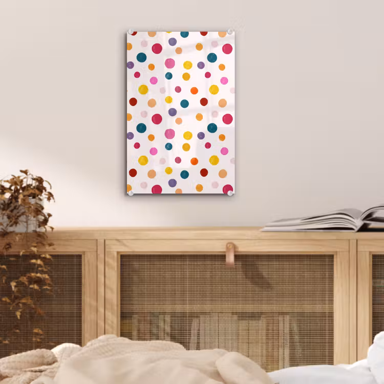 Glas schilderij - Cirkels - Speels - Kleurrijk — 5