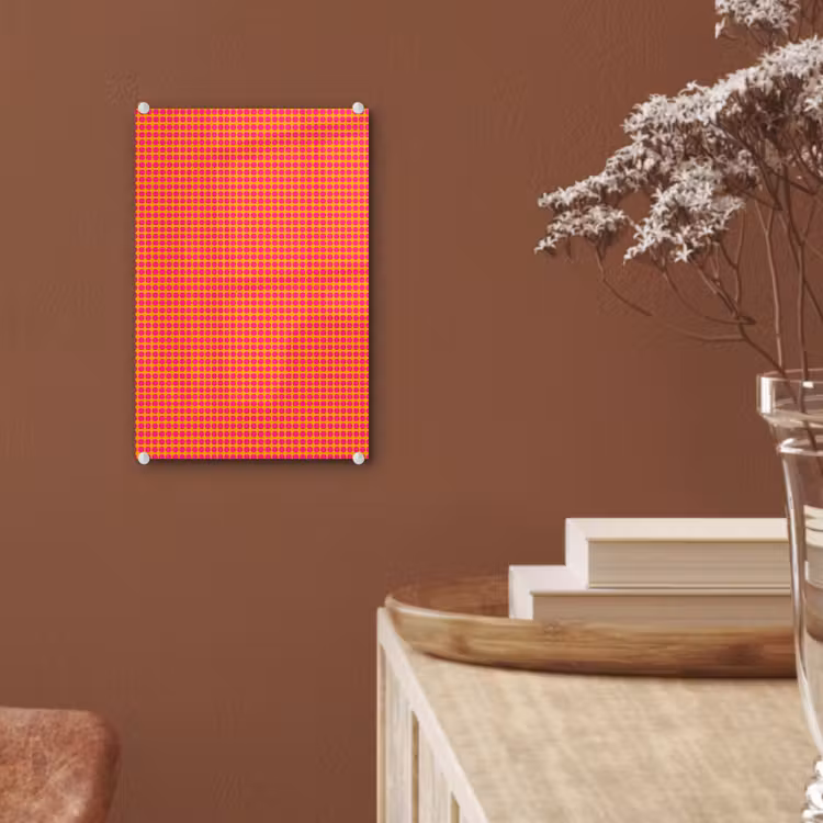 Glas schilderij - Modern - Stippen - Oranje — 6