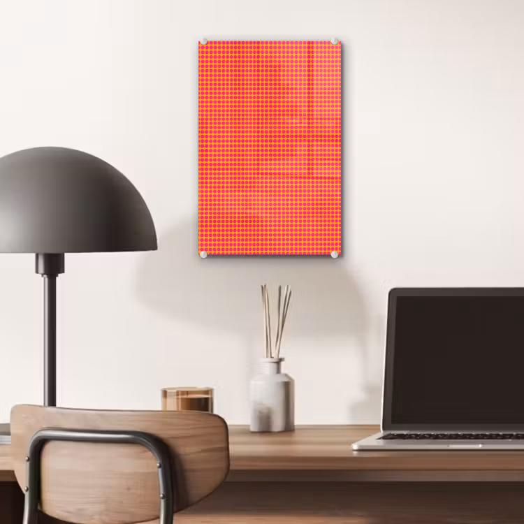 Glas schilderij - Modern - Stippen - Oranje — 7