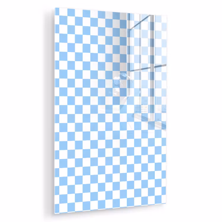 Glas schilderij - Schaakbord - Klassiek - Blauw — 1