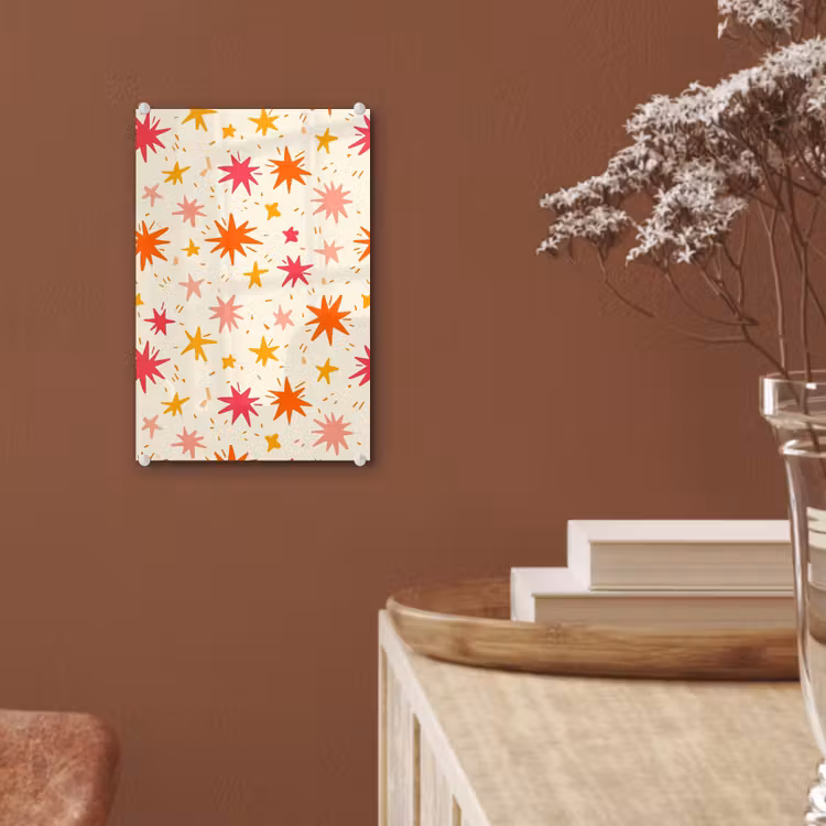 Glas schilderij - Sterren - Speels - Kleurrijk — 6