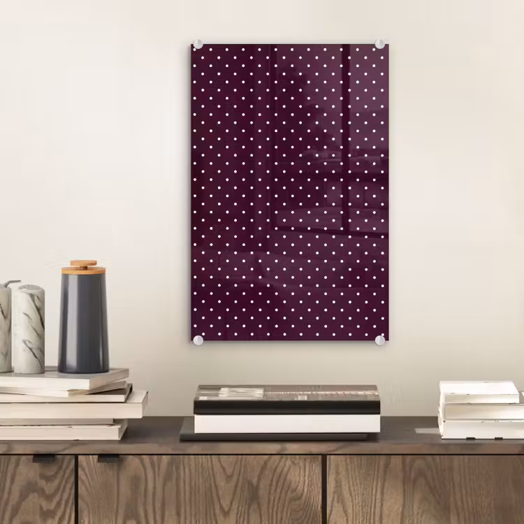 Glas schilderij - Stippen - Modern - Paars — 2