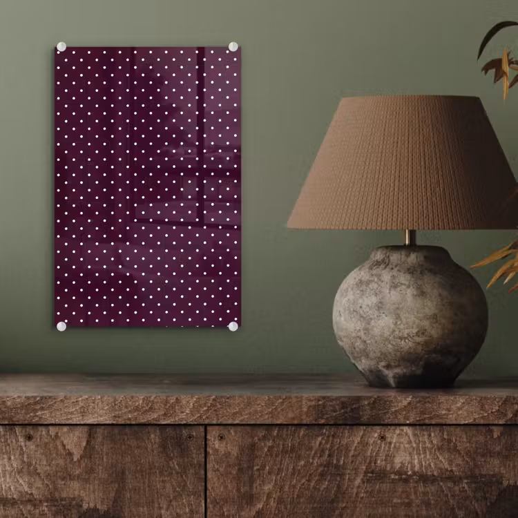 Glas schilderij - Stippen - Modern - Paars — 4