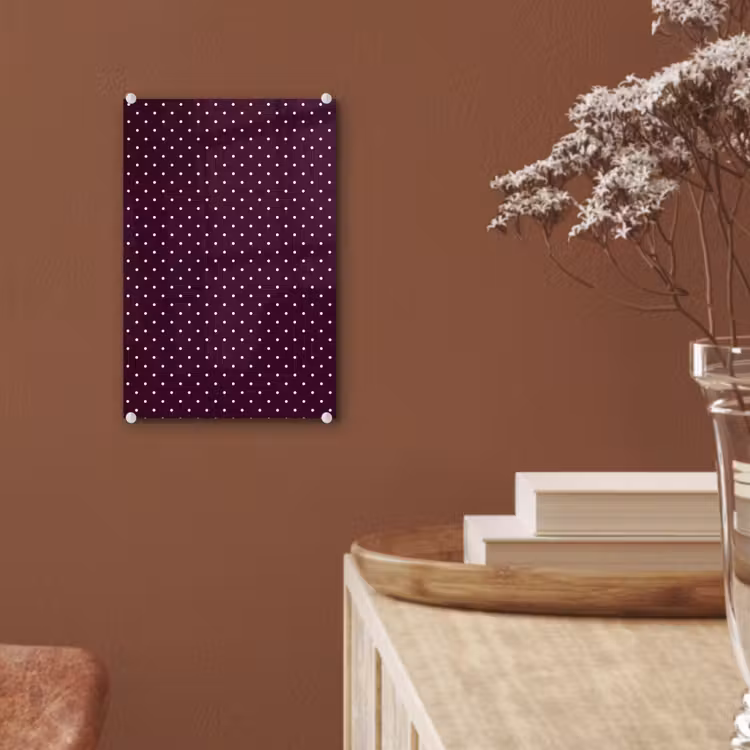 Glas schilderij - Stippen - Modern - Paars — 6