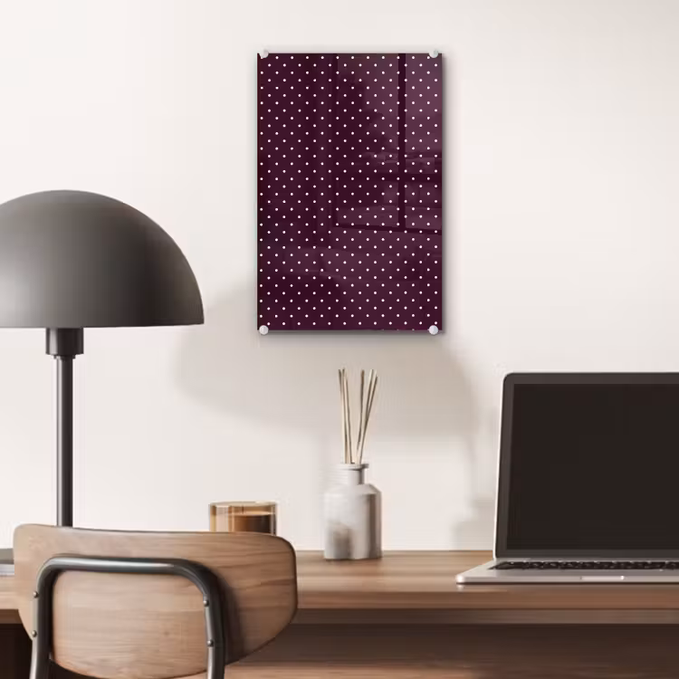 Glas schilderij - Stippen - Modern - Paars — 7
