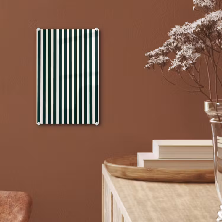 Glas schilderij - Strepen - Klassiek - Groen — 6