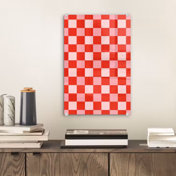 Glas schilderij - Vierkant - Klassiek - Rood — 2