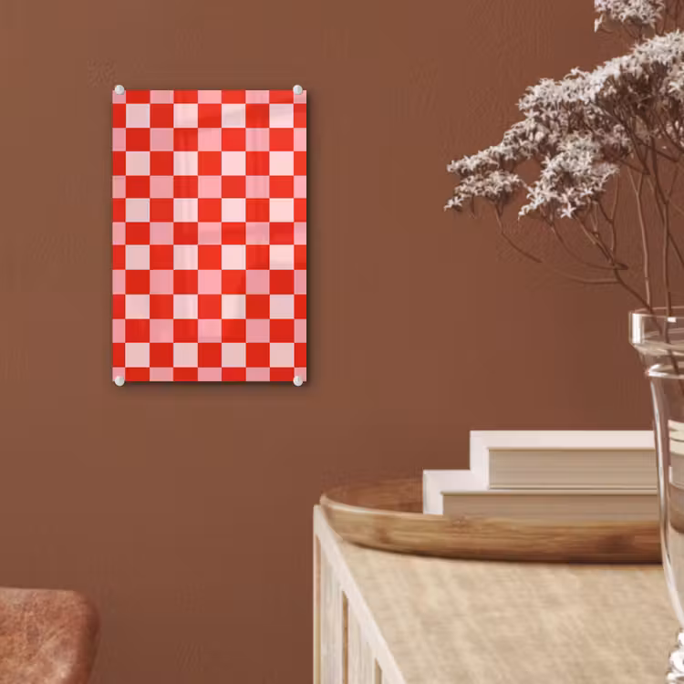 Glas schilderij - Vierkant - Klassiek - Rood — 6
