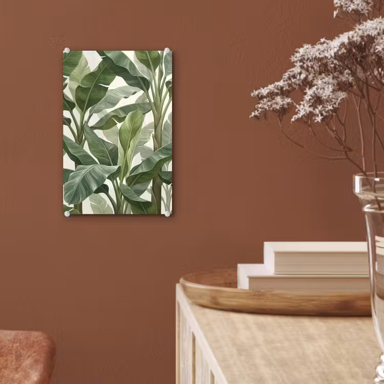 Glas schilderij - Planten - Bladeren - Tropisch - Groen — 6