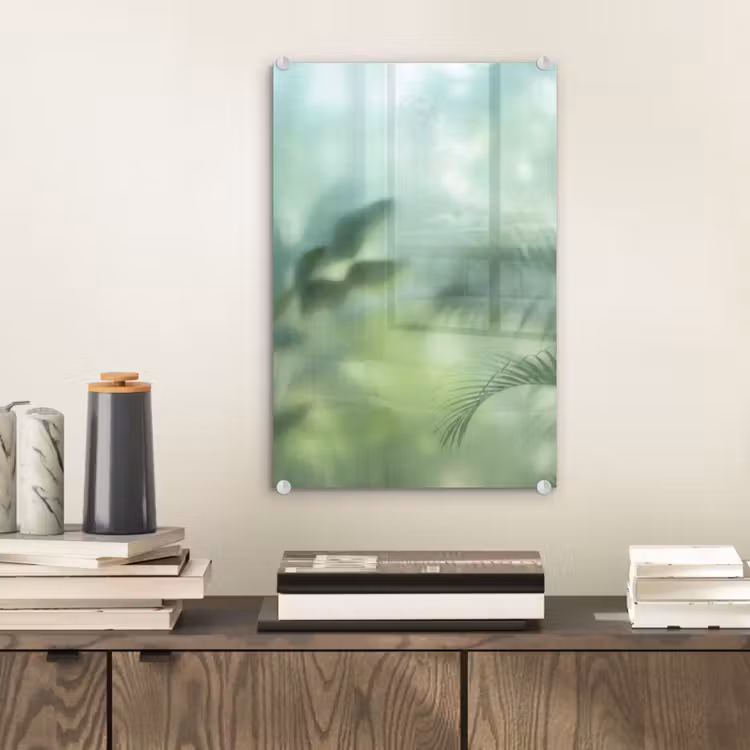 Glas schilderij - Natuur - Vervaagd - Groen - Abstract - Modern — 2
