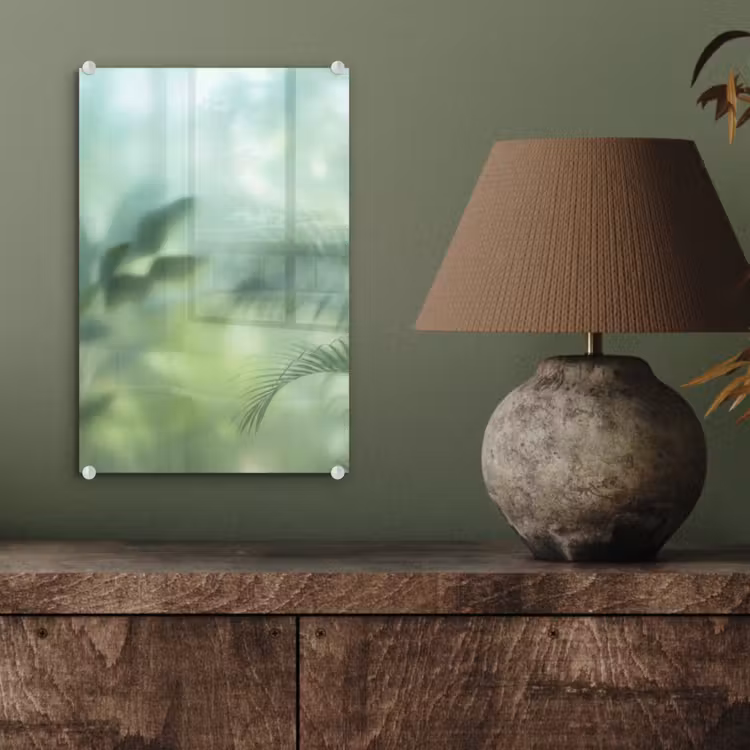 Glas schilderij - Natuur - Vervaagd - Groen - Abstract - Modern — 4