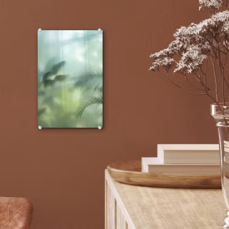 Glas schilderij - Natuur - Vervaagd - Groen - Abstract - Modern — 6