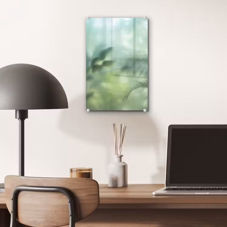 Glas schilderij - Natuur - Vervaagd - Groen - Abstract - Modern — 7