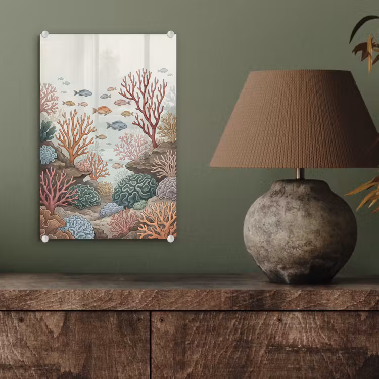 Glas schilderij - Onderwater - Koraal - Vis - Natuur — 4