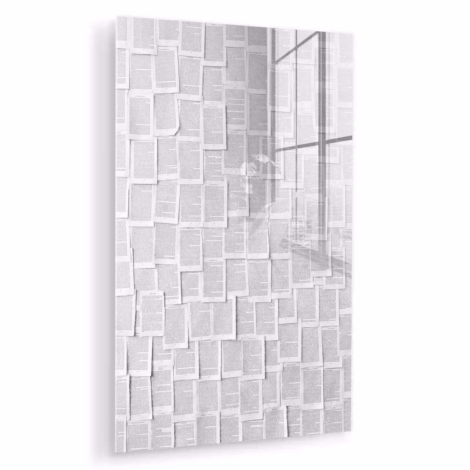 Glas schilderij - Papier - Overlappend - Textuur - Modern - Wit — 1