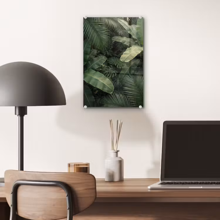Glas schilderij - Bladeren - Groen - Tropisch - Natuur — 7