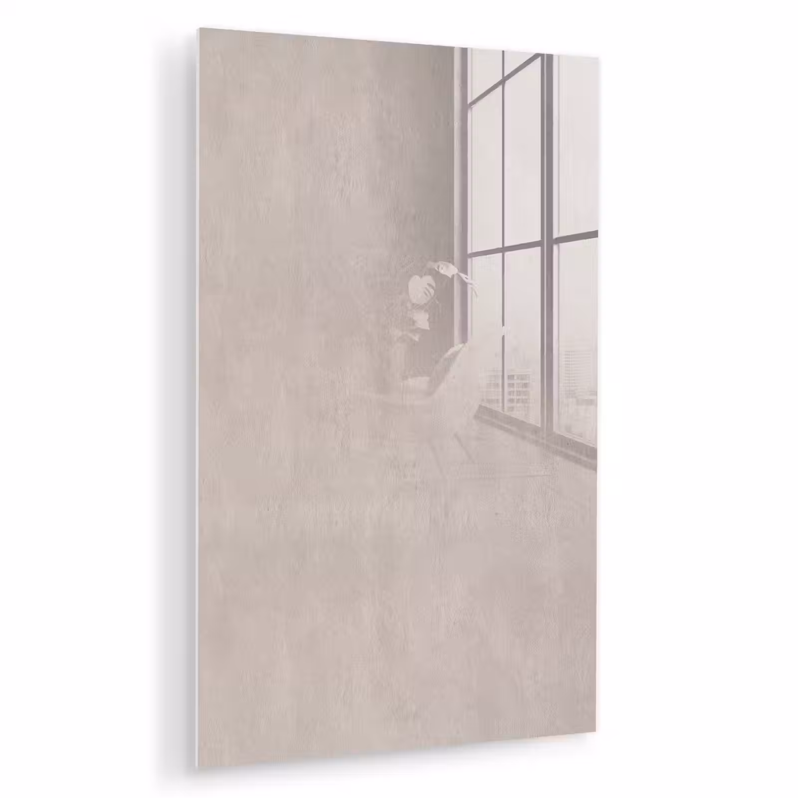 Glas schilderij - Textuur - Effen - Abstract - Beige — 1