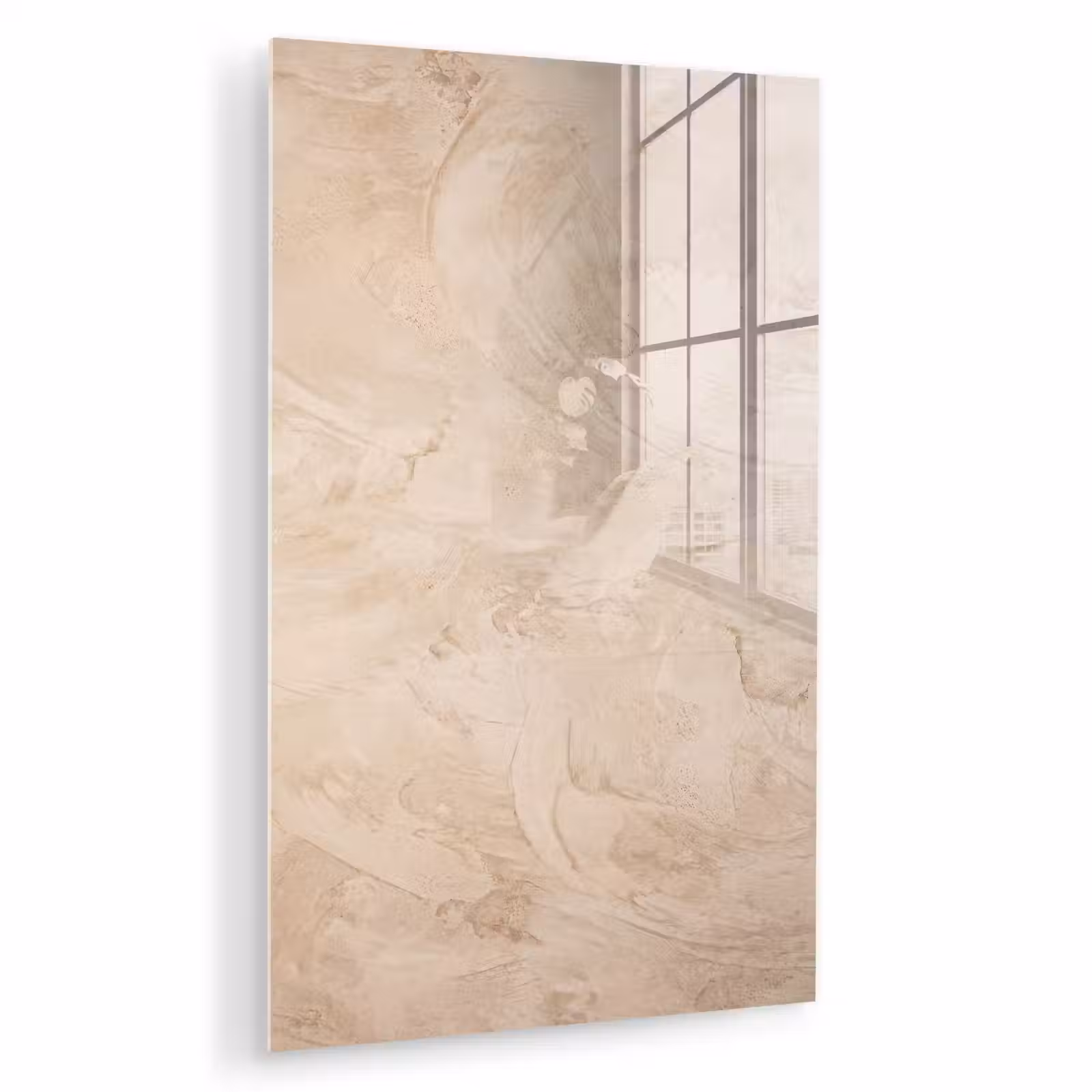 Glas schilderij - Textuur - Patroon - Abstract - Modern - Beige — 1