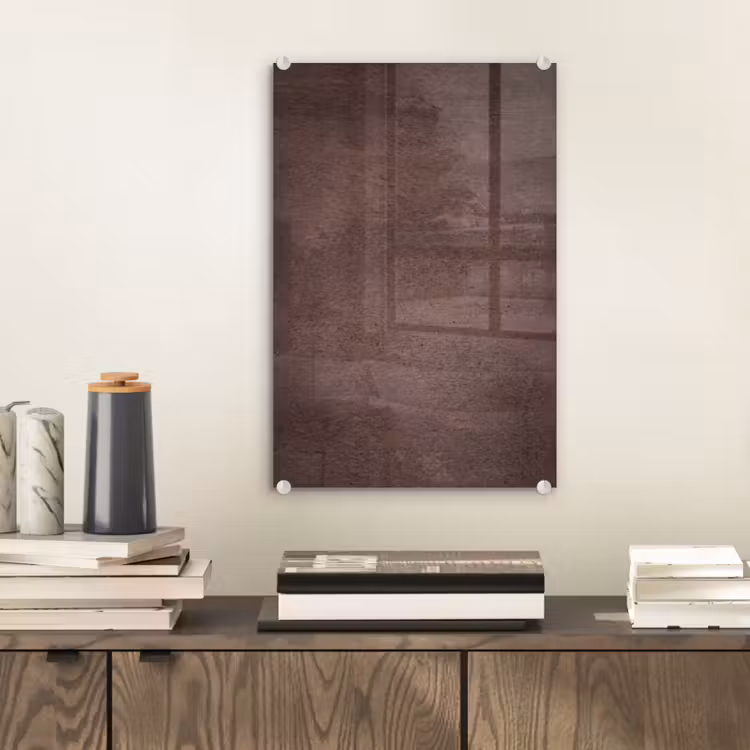 Glas schilderij - Textuur - Beton - Abstract - Donker - Bruin — 2