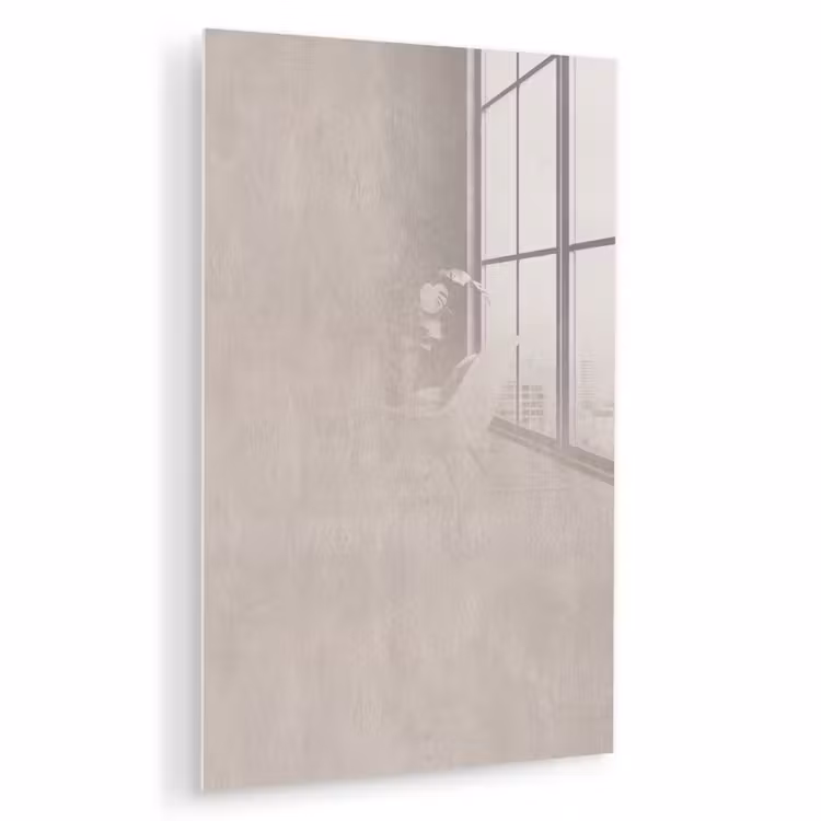 Glas schilderij - Textuur - Effen - Abstract - Beige — 1
