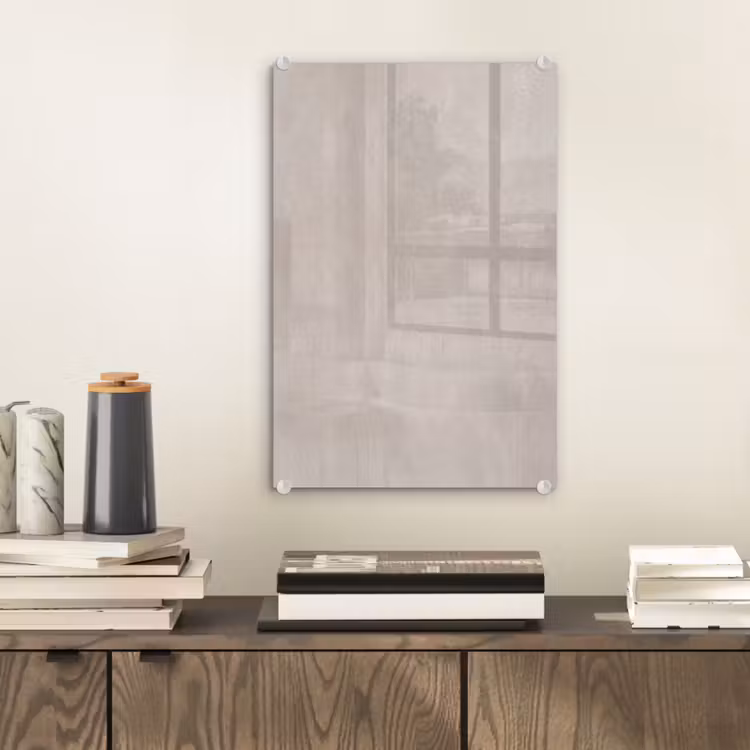 Glas schilderij - Textuur - Effen - Abstract - Beige — 2