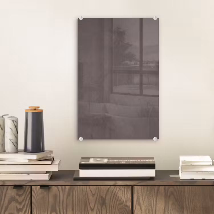 Glas schilderij - Textuur - Grijs - Modern - Abstract - Oppervlak — 2