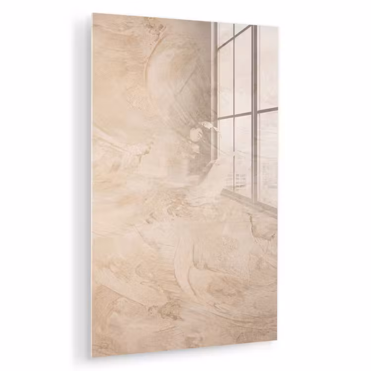 Glas schilderij - Textuur - Patroon - Abstract - Modern - Beige — 1