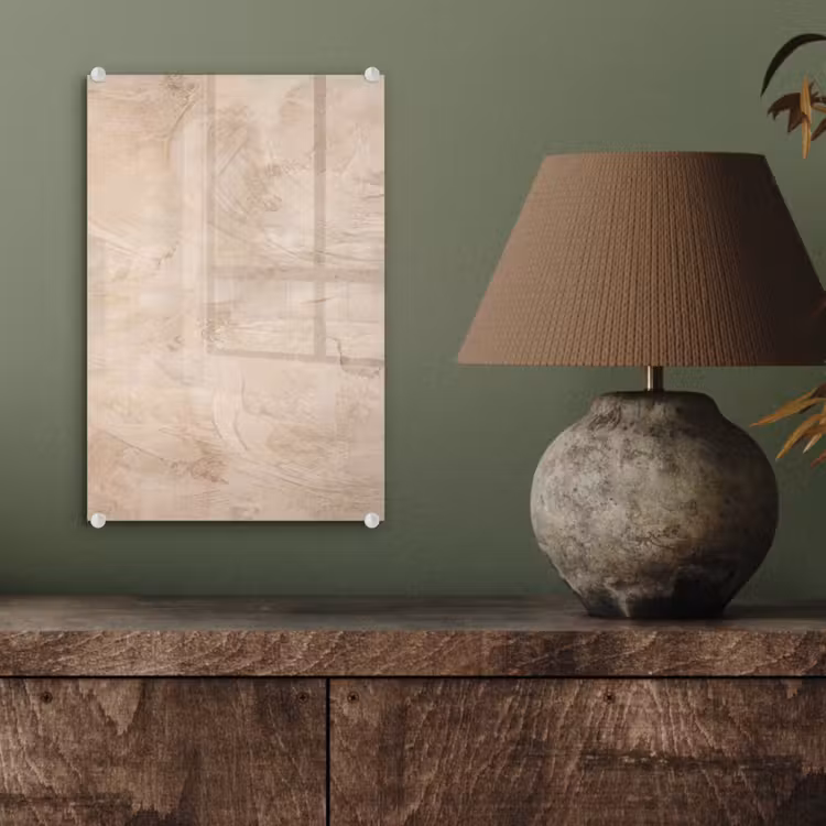 Glas schilderij - Textuur - Patroon - Abstract - Modern - Beige — 4