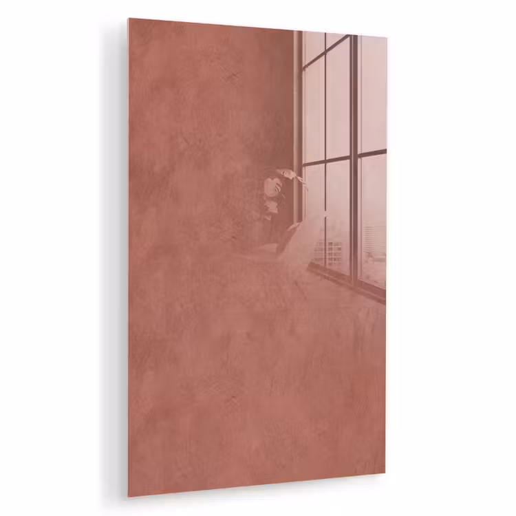 Glas schilderij - Textuur - Roodbruin - Grof - Modern — 1