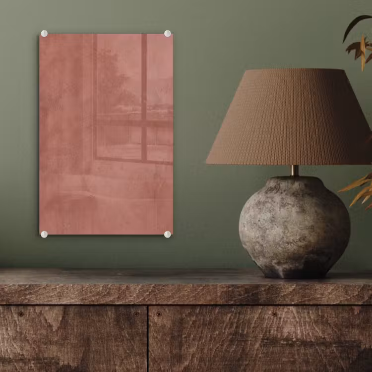 Glas schilderij - Textuur - Roodbruin - Grof - Modern — 4