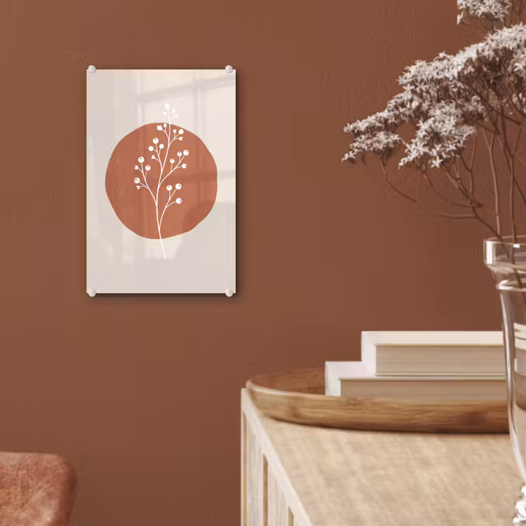 Glas schilderij - Plant - Tak - Abstract - Modern - Wit — 6