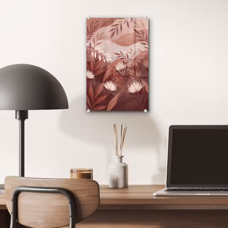 Glas schilderij - Planten - Bladeren - Botanisch - Modern - Bruin — 7