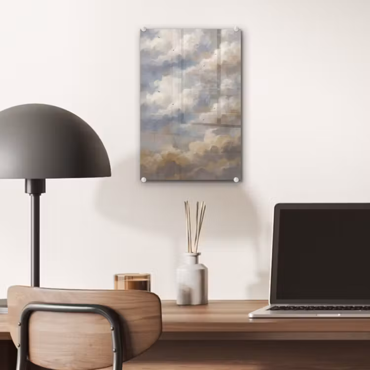 Glas schilderij - Vogel - Wolken - Natuur - Modern - Grijs — 7