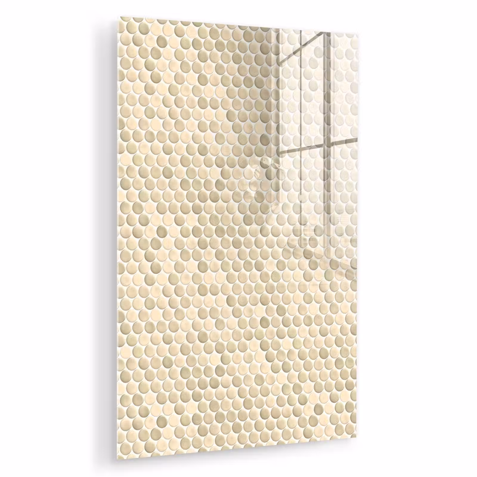 Glas schilderij - Penny - Mozaïek - Zand — 1
