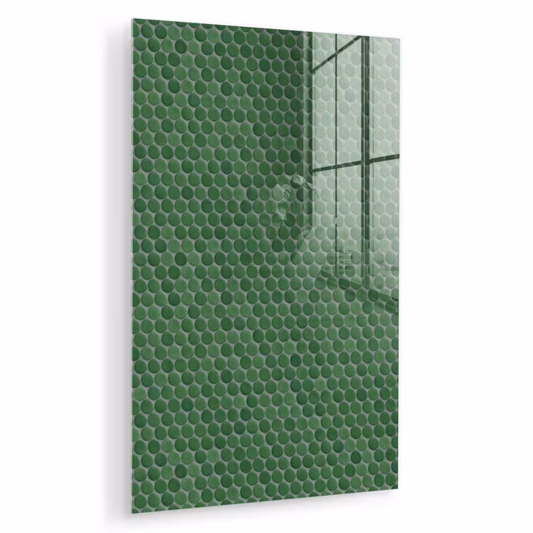 Glas schilderij - Penny - Mozaïek - Bosgroen - Green — 1
